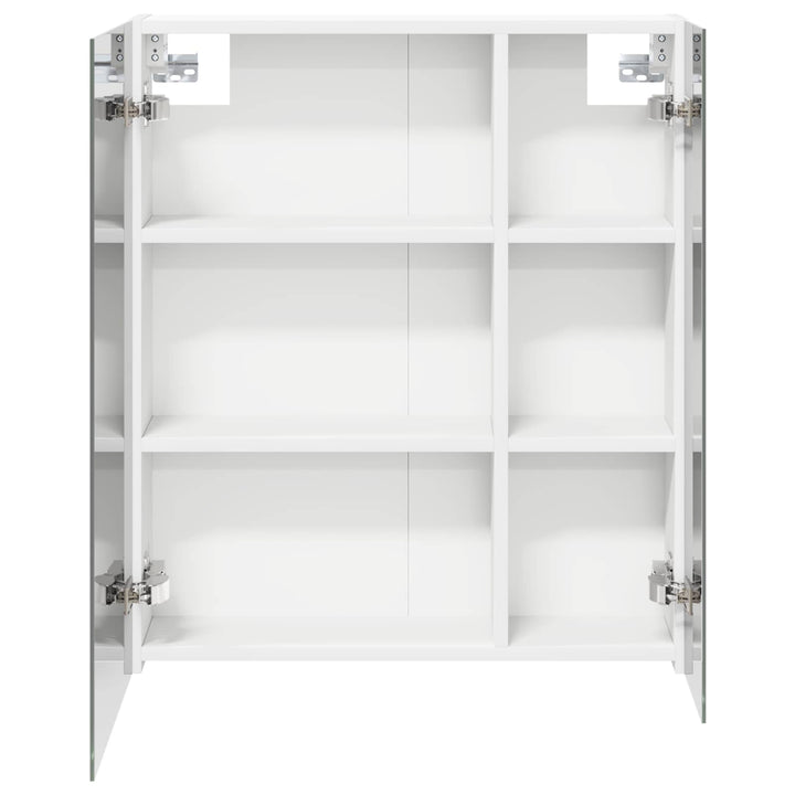 Badeværelsesspejlskab Hvid 60 x 14,5 x 70 cm Konstrueret træ