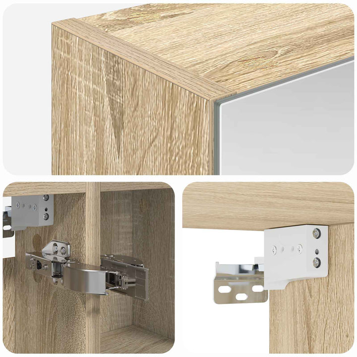 Badeværelsesspejlskab med hylde Sonoma eg 60 x 14,5 x 70 cm