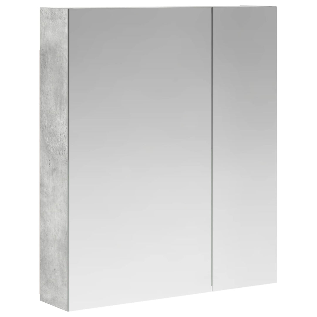Badeværelsesspejlskab med hylde Beton Grå 60 x 14,5 x 70 cm