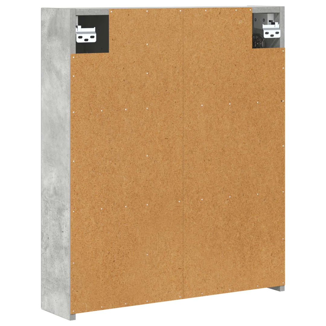 Badeværelsesspejlskab med hylde Beton Grå 60 x 14,5 x 70 cm
