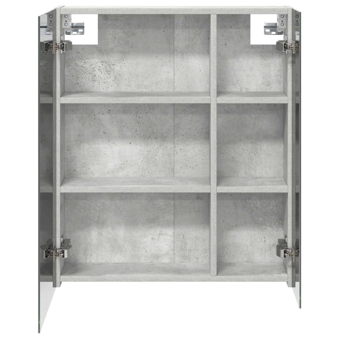 Badeværelsesspejlskab med hylde Beton Grå 60 x 14,5 x 70 cm
