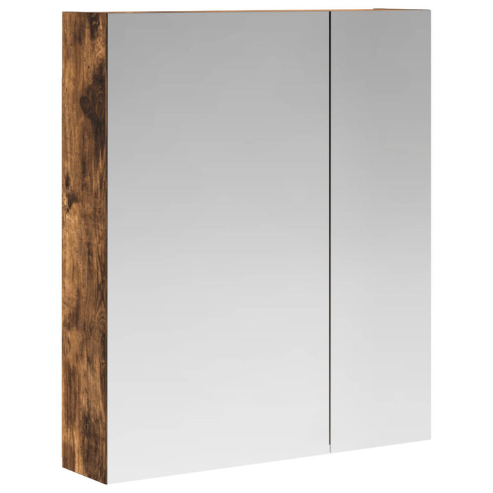 Badeværelsesspejlskab med hylde Røget eg 60 x 14,5 x 70 cm