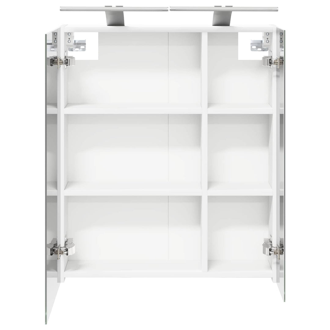Badeværelsesspejlskab Hvid 60 x 14,5 x 70 cm Konstrueret træ