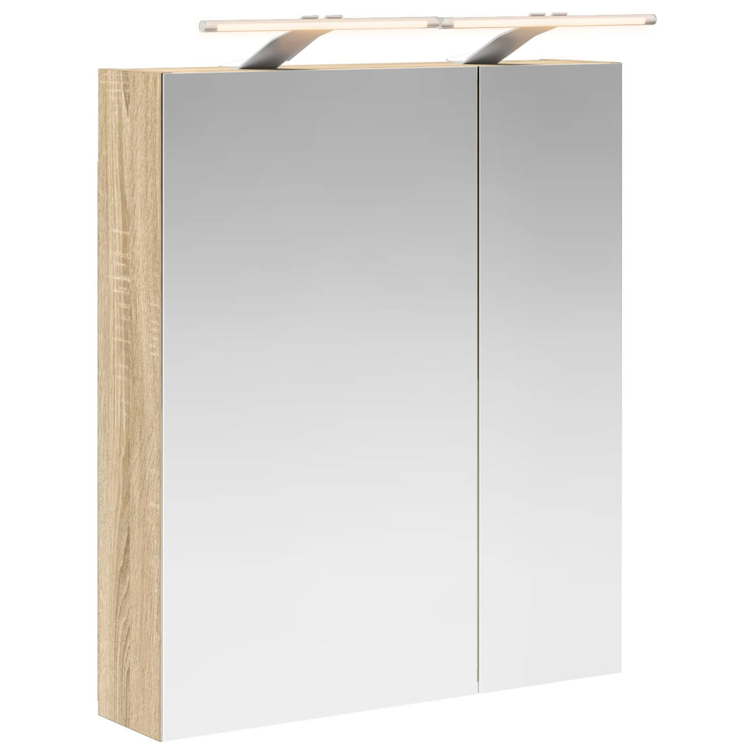 Badeværelsesspejlskab med hylde Sonoma eg 60 x 14,5 x 70 cm