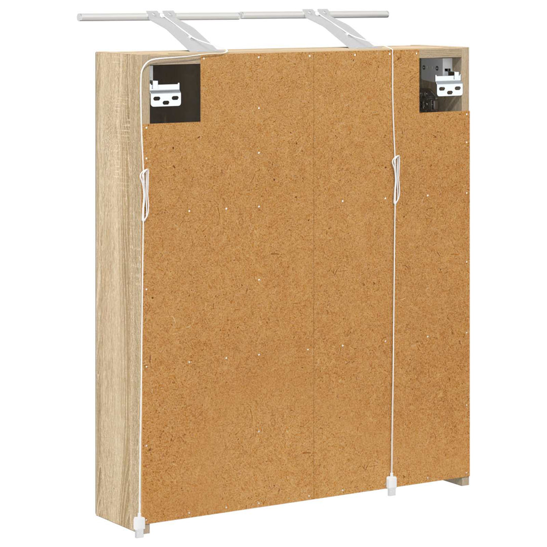 Badeværelsesspejlskab med hylde Sonoma eg 60 x 14,5 x 70 cm