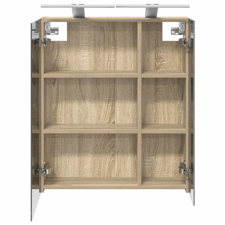 Badeværelsesspejlskab med hylde Sonoma eg 60 x 14,5 x 70 cm