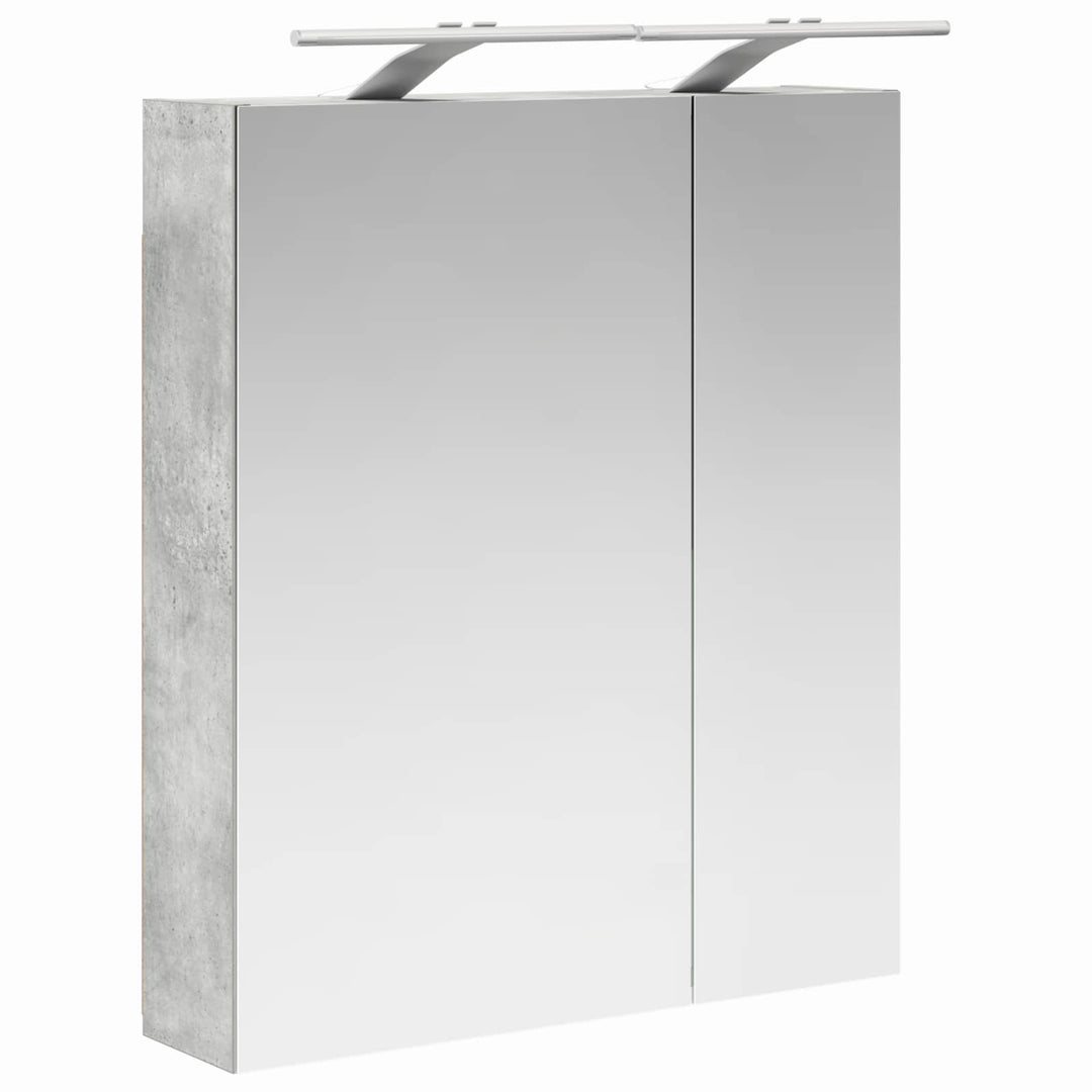 Badeværelsesspejlskab med hylde Beton Grå 60 x 14,5 x 70 cm