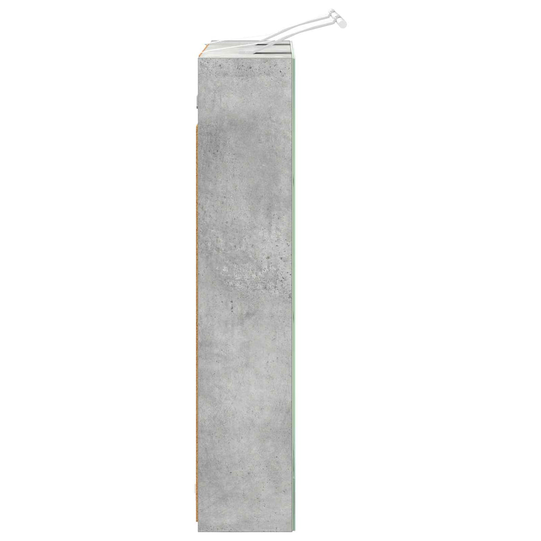 Badeværelsesspejlskab med hylde Beton Grå 60 x 14,5 x 70 cm