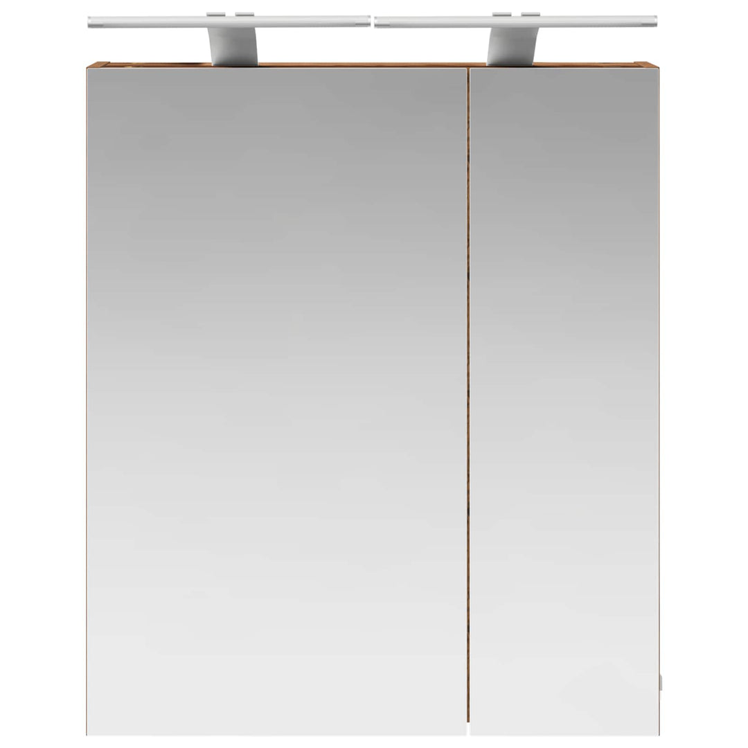 Badeværelsesspejlskab med hylde Gammelt træ 60 x 14,5 x 70 cm