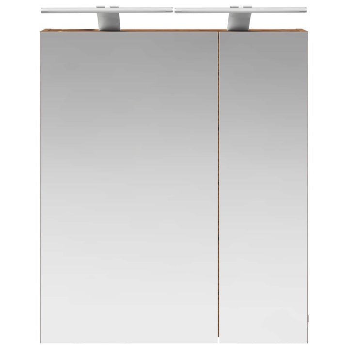 Badeværelsesspejlskab med hylde Gammelt træ 60 x 14,5 x 70 cm