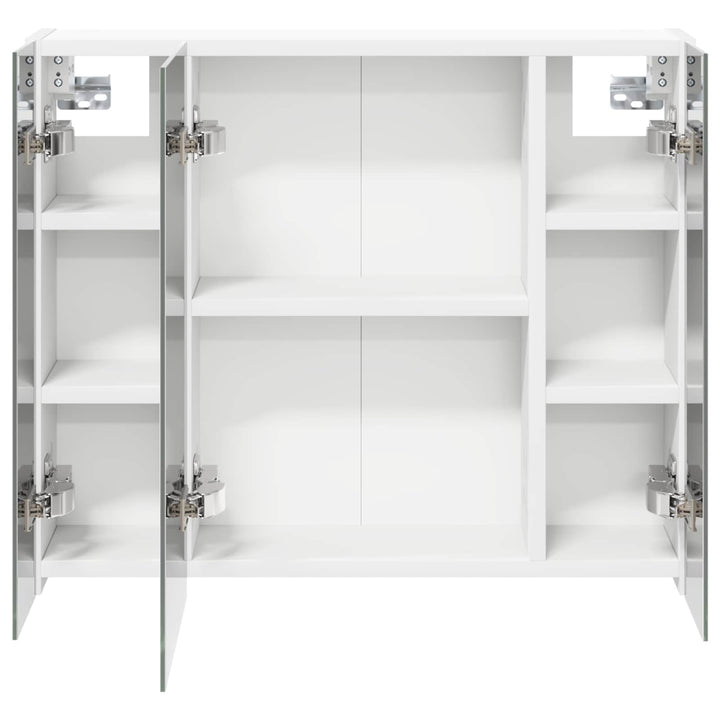 Badeværelsesspejlskab Hvid 60 x 14,5 x 50 cm Konstrueret træ