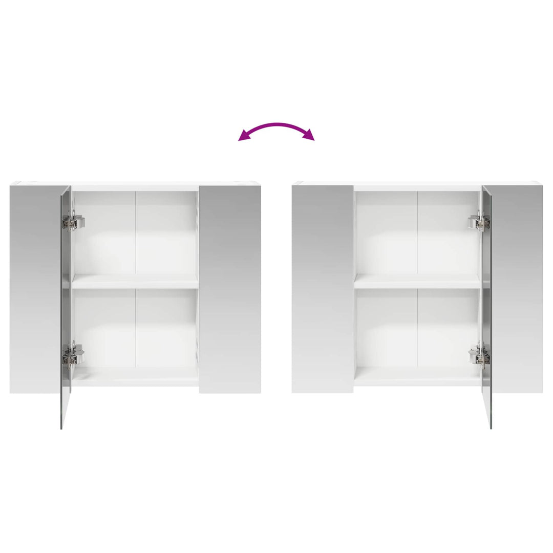 Badeværelsesspejlskab Hvid 60 x 14,5 x 50 cm Konstrueret træ