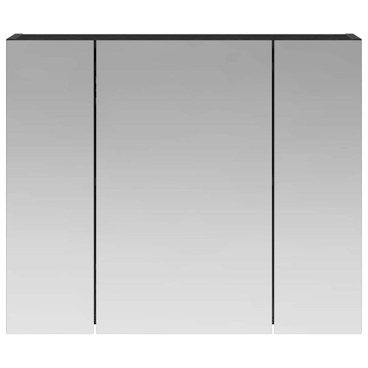 Badeværelsesspejlskab Sort eg 60 x 14,5 x 50 cm Konstrueret træ