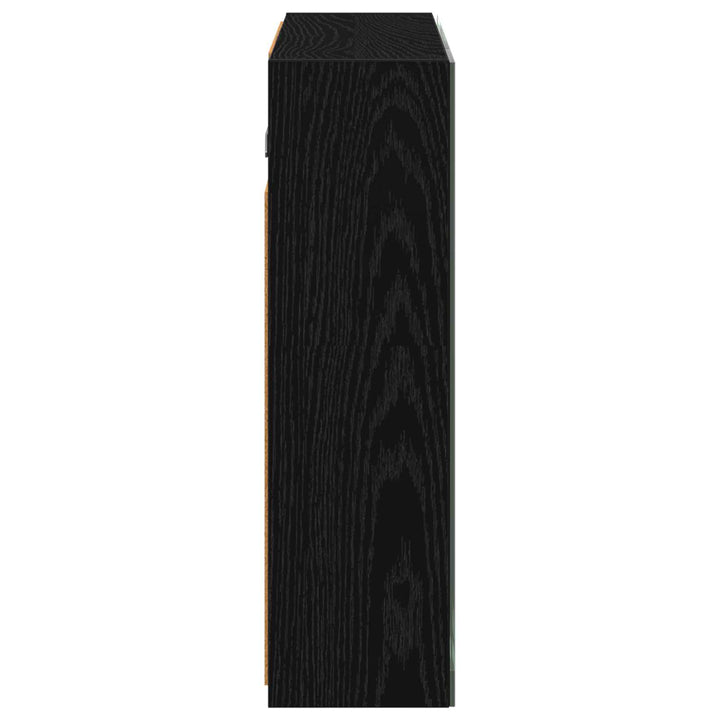 Badeværelsesspejlskab Sort eg 60 x 14,5 x 50 cm Konstrueret træ