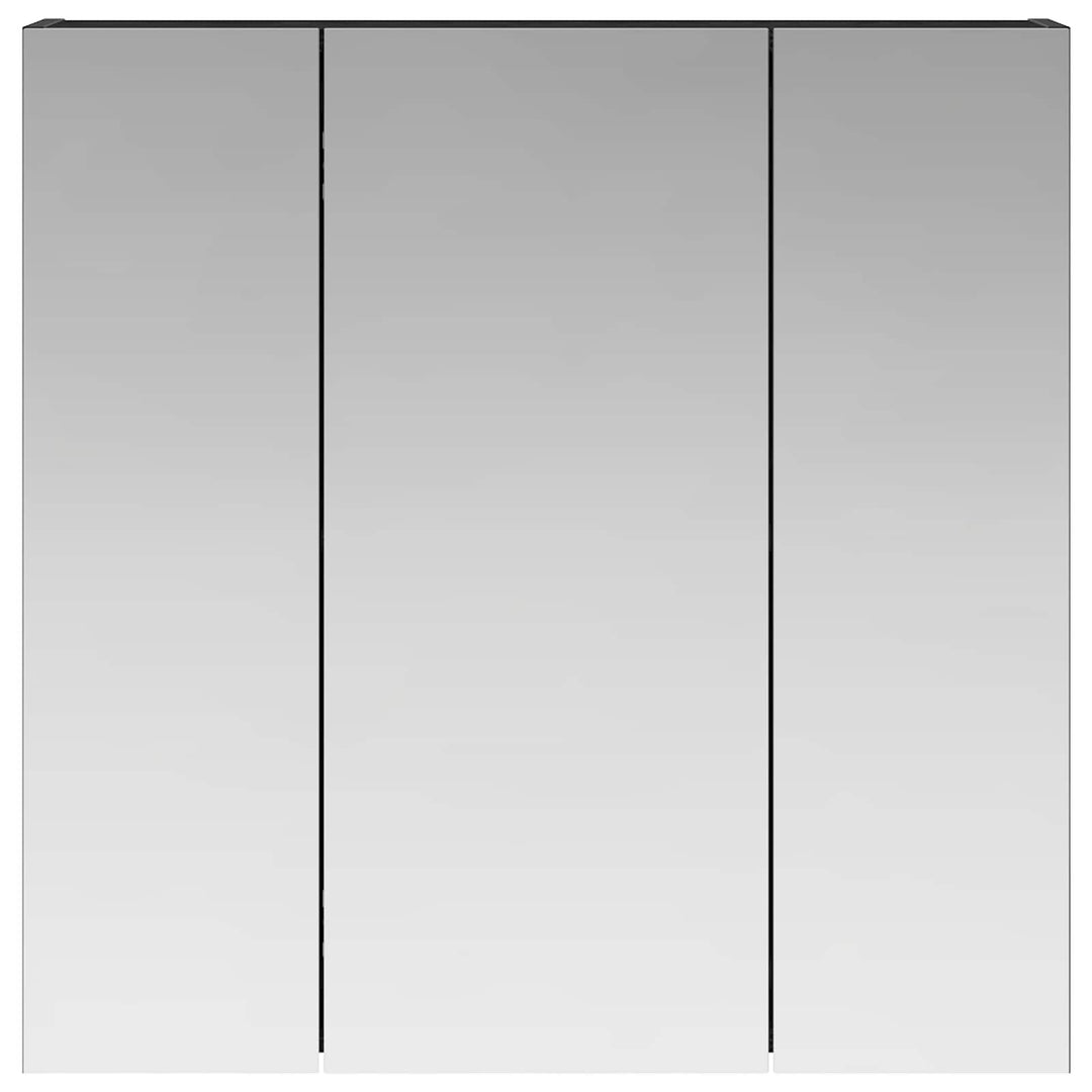 Badeværelsesspejlskab Sort eg 70 x 14,5 x 70 cm Konstrueret træ