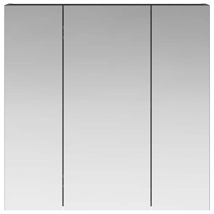 Badeværelsesspejlskab Sort eg 70 x 14,5 x 70 cm Konstrueret træ