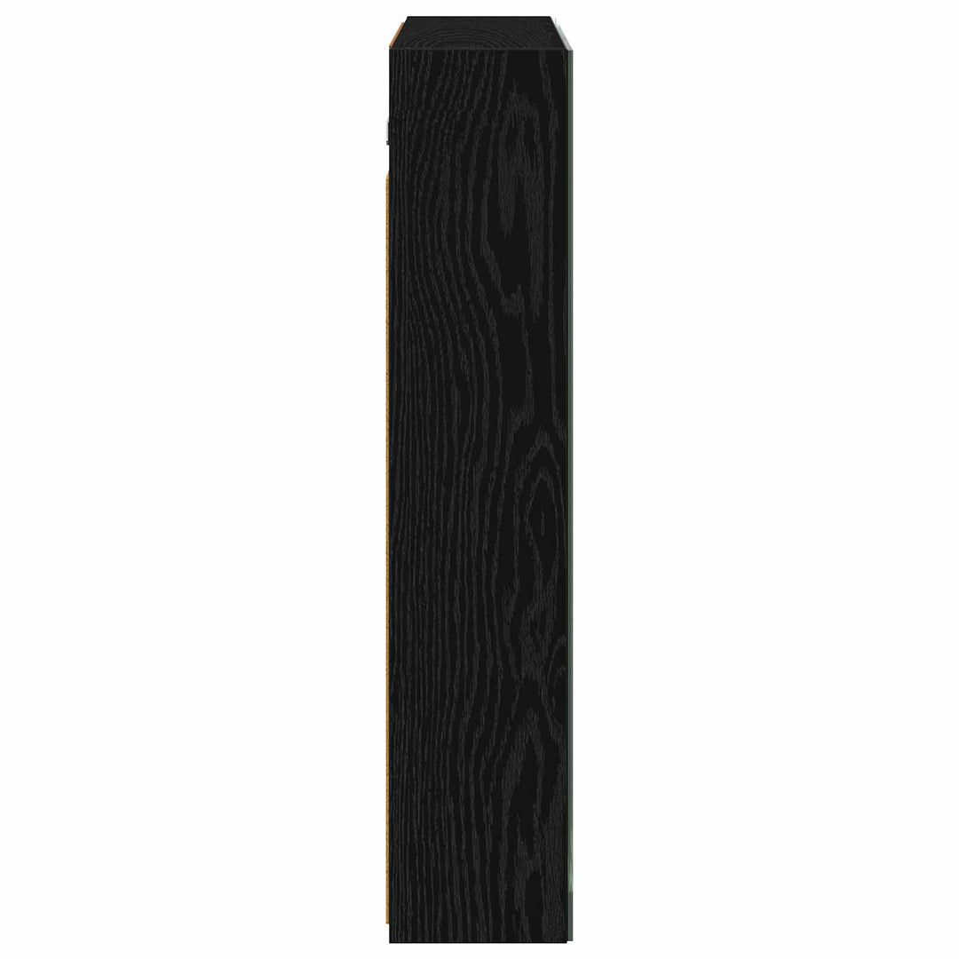 Badeværelsesspejlskab Sort eg 70 x 14,5 x 70 cm Konstrueret træ