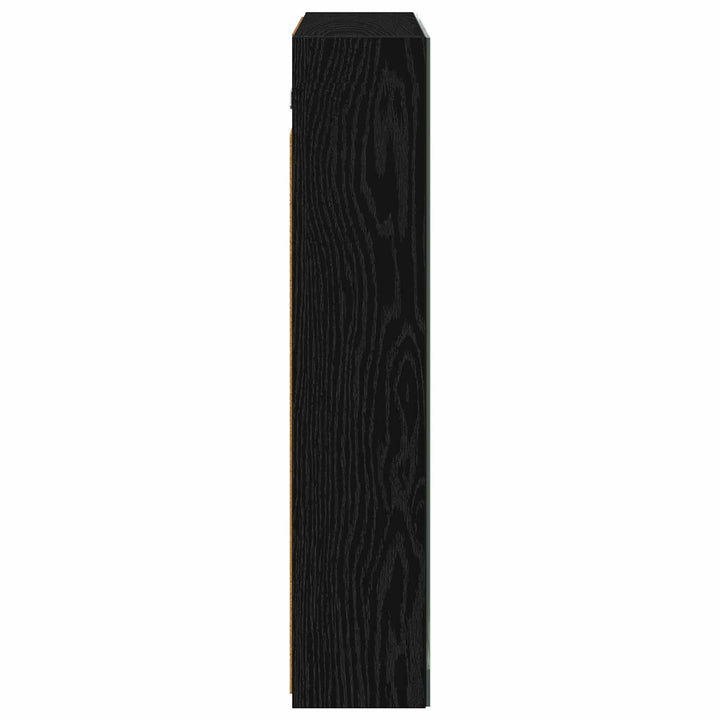Badeværelsesspejlskab Sort eg 70 x 14,5 x 70 cm Konstrueret træ