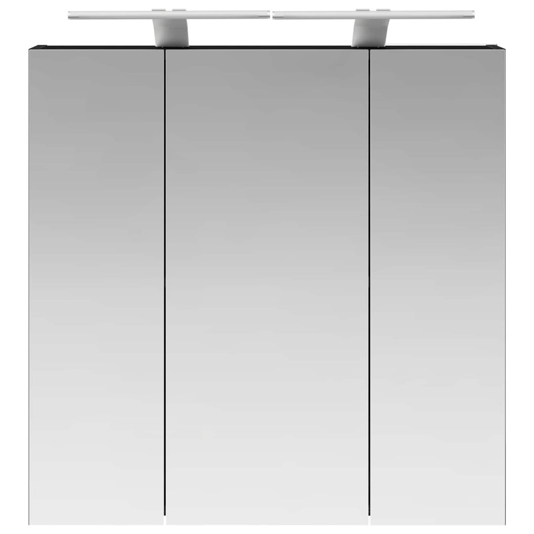 Badeværelsesspejlskab Sort eg 70 x 14,5 x 70 cm Konstrueret træ