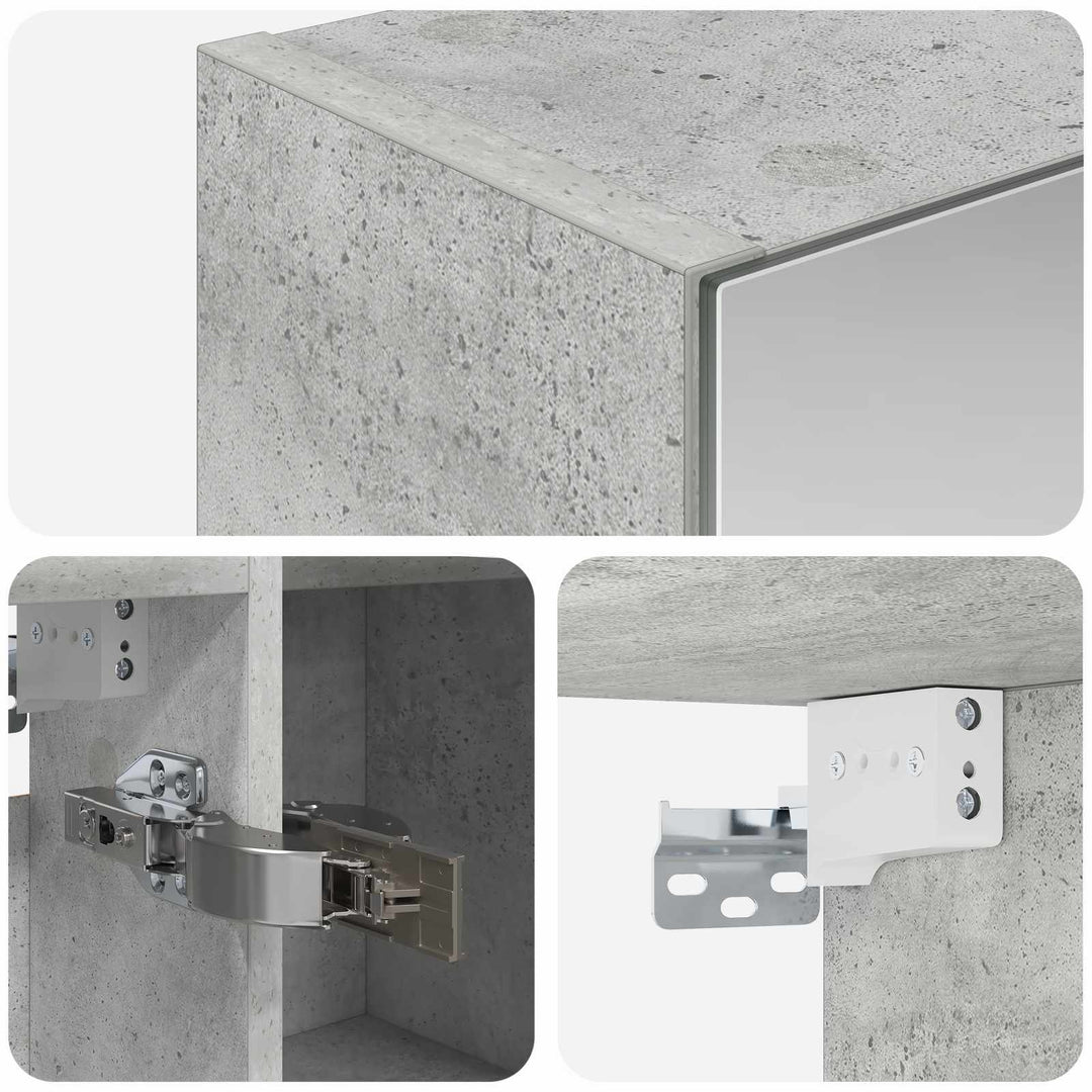 Badeværelsesspejlskab Beton Grå 70 x 14,5 x 70 cm