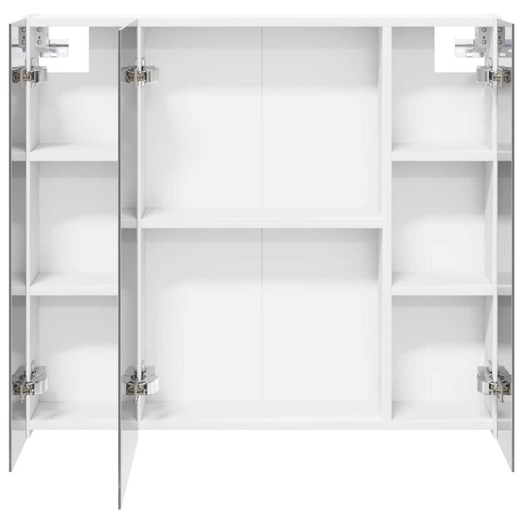 Badeværelsesspejlskab Hvid 80 x 14.5 x 70 cm Konstrueret træ