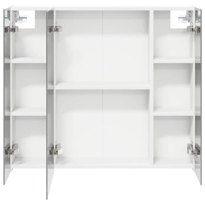 Badeværelsesspejlskab Hvid 80 x 14.5 x 70 cm Konstrueret træ
