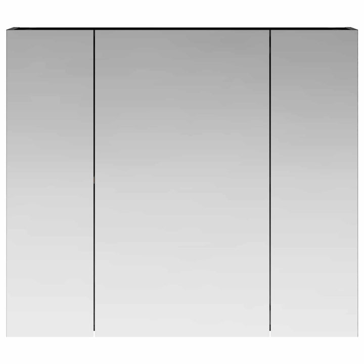 Badeværelsesspejlskab Sort eg 80 x 14.5 x 70 cm Konstrueret træ