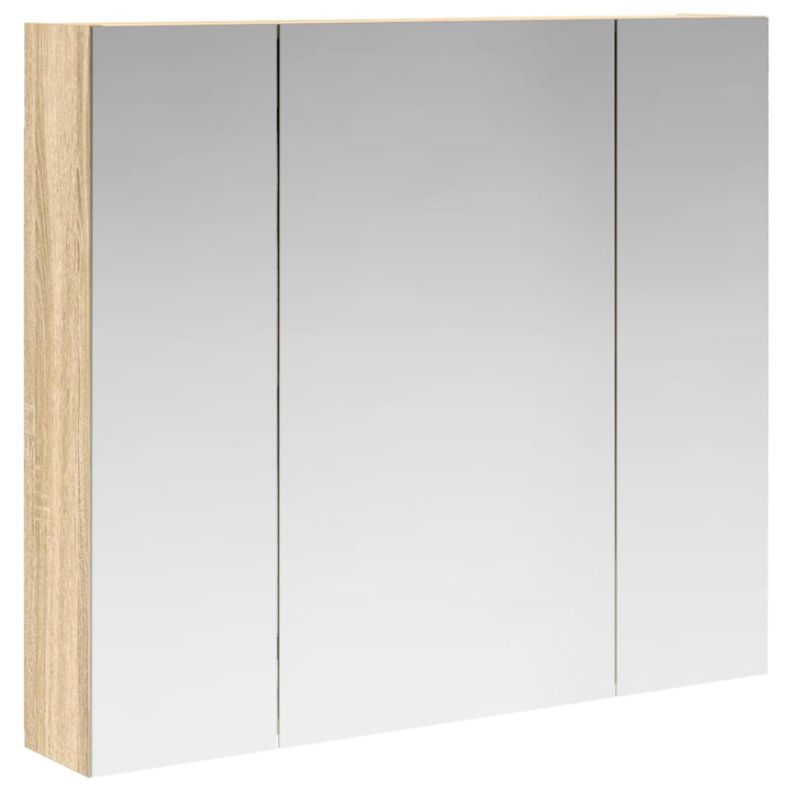 Badeværelsesspejlskab med hylde Sonoma eg 80 x 14.5 x 70 cm
