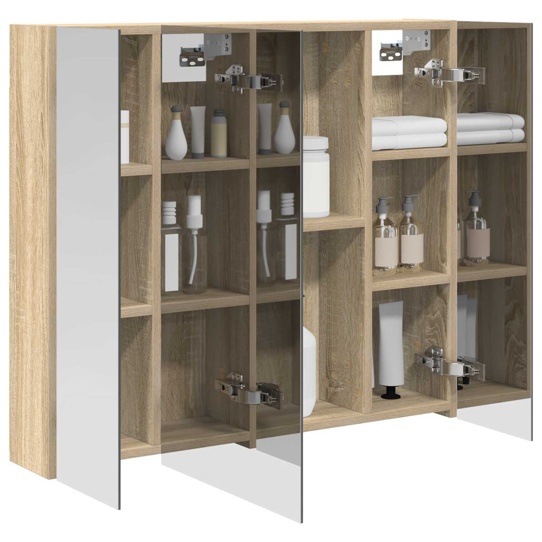 Badeværelsesspejlskab med hylde Sonoma eg 80 x 14.5 x 70 cm