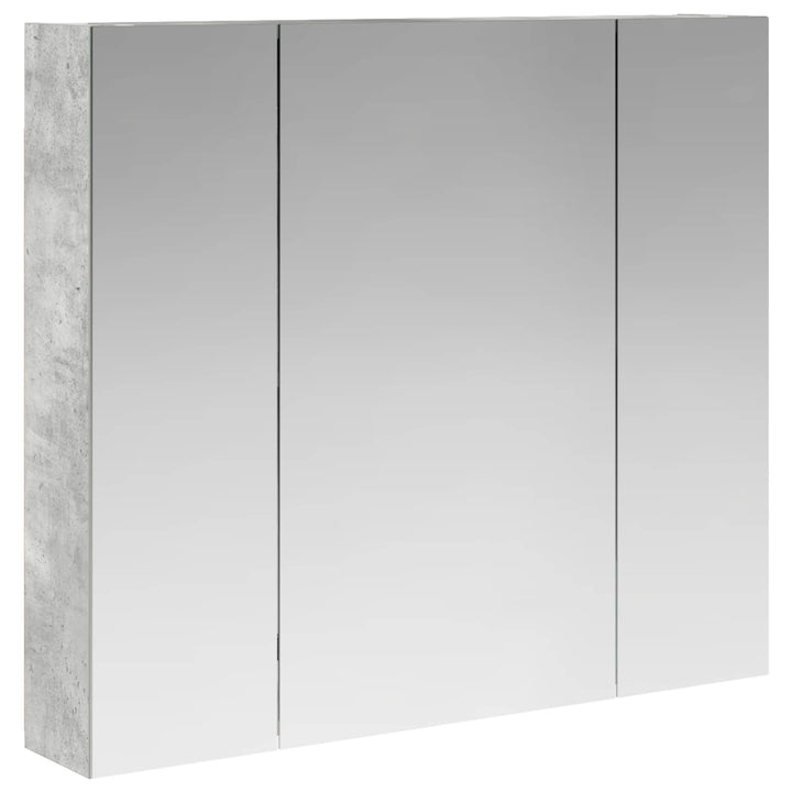 Badeværelsesspejlskab med hylde Beton Grå 80 x 14.5 x 70 cm