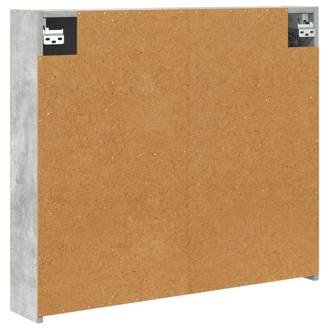 Badeværelsesspejlskab med hylde Beton Grå 80 x 14.5 x 70 cm