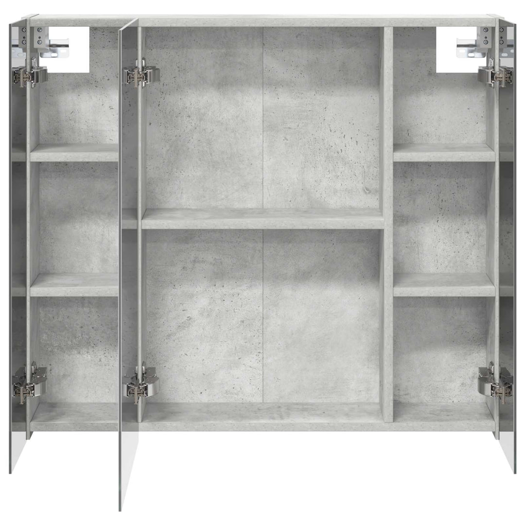Badeværelsesspejlskab med hylde Beton Grå 80 x 14.5 x 70 cm
