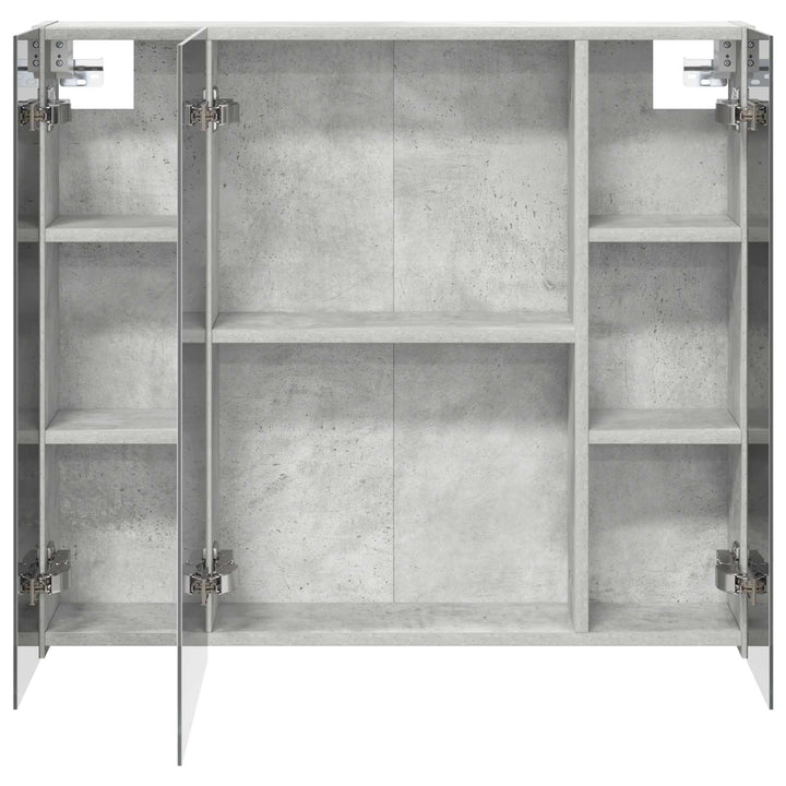 Badeværelsesspejlskab med hylde Beton Grå 80 x 14.5 x 70 cm