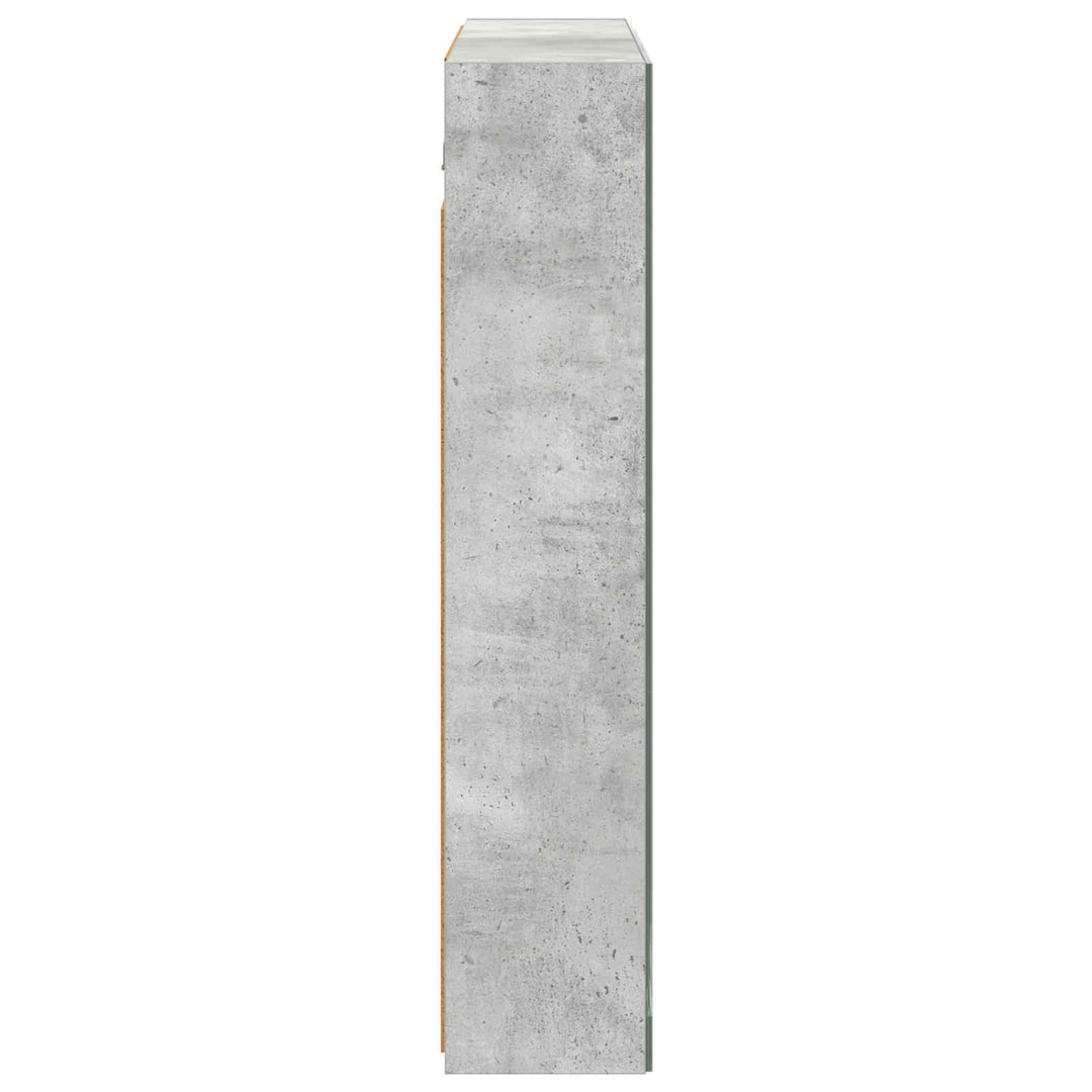 Badeværelsesspejlskab med hylde Beton Grå 80 x 14.5 x 70 cm