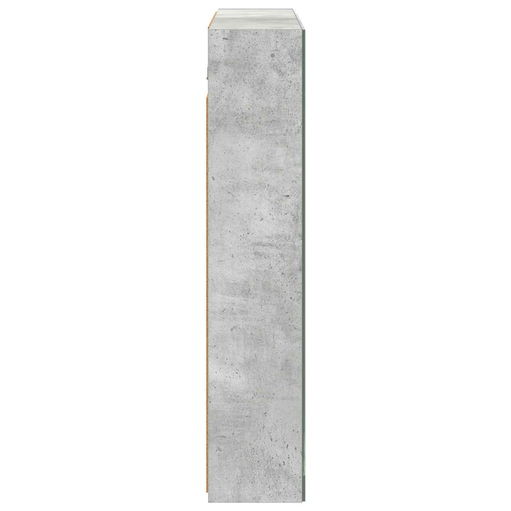 Badeværelsesspejlskab med hylde Beton Grå 80 x 14.5 x 70 cm
