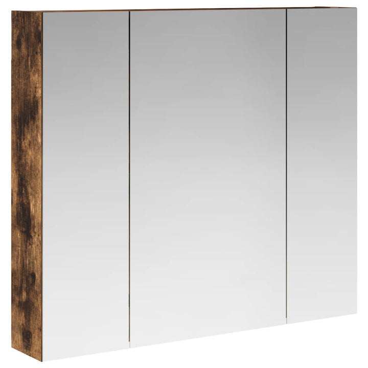 Badeværelsesspejlskab med hylde Røget eg 80 x 14.5 x 70 cm