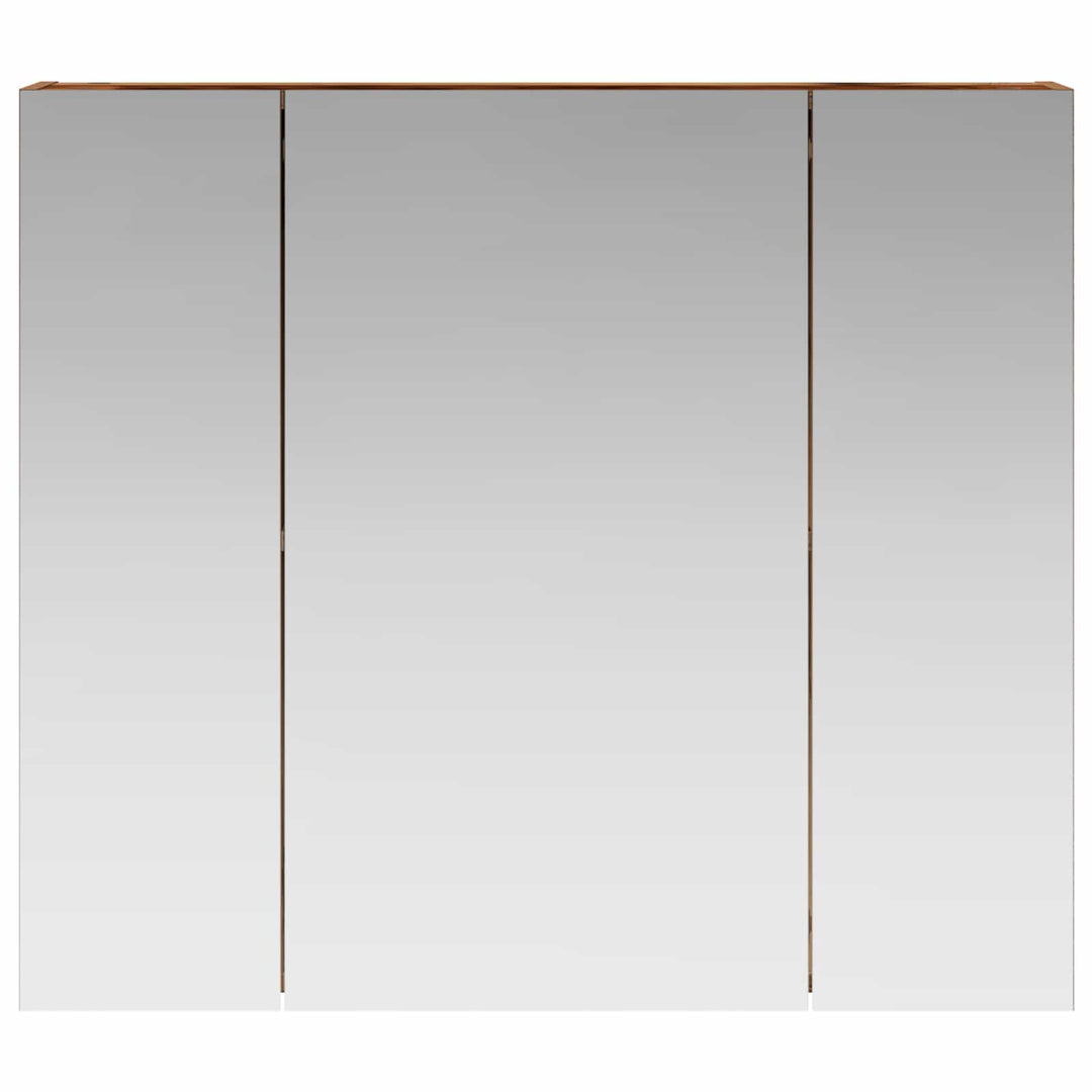 Badeværelsesspejlskab med hylde Gammelt træ 80 x 14.5 x 70 cm