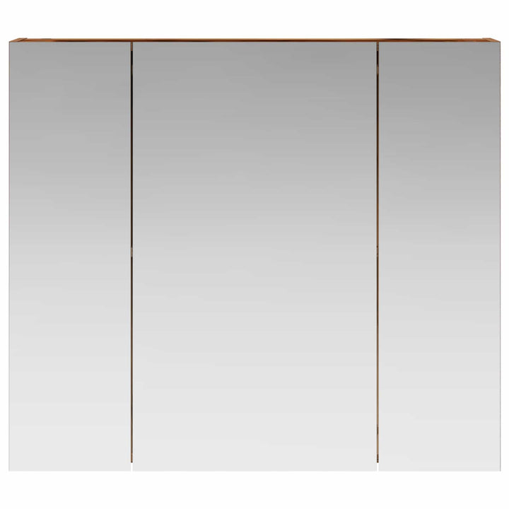Badeværelsesspejlskab med hylde Gammelt træ 80 x 14.5 x 70 cm