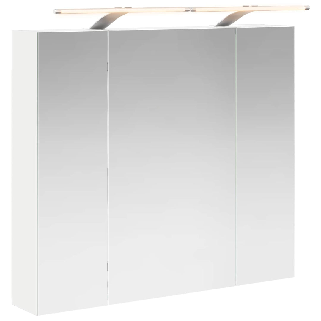 Badeværelsesspejlskab Hvid 80 x 14.5 x 70 cm Konstrueret træ