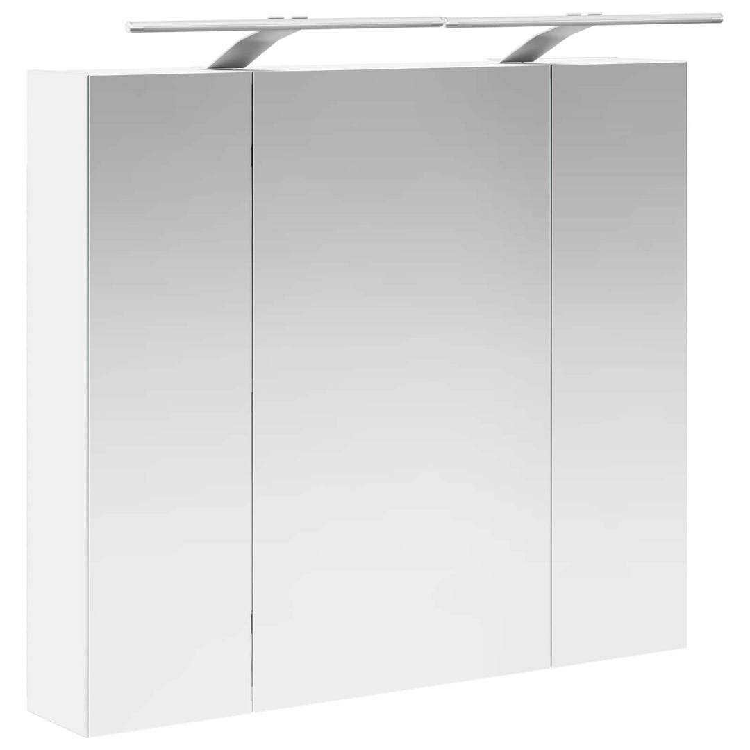 Badeværelsesspejlskab Hvid 80 x 14.5 x 70 cm Konstrueret træ