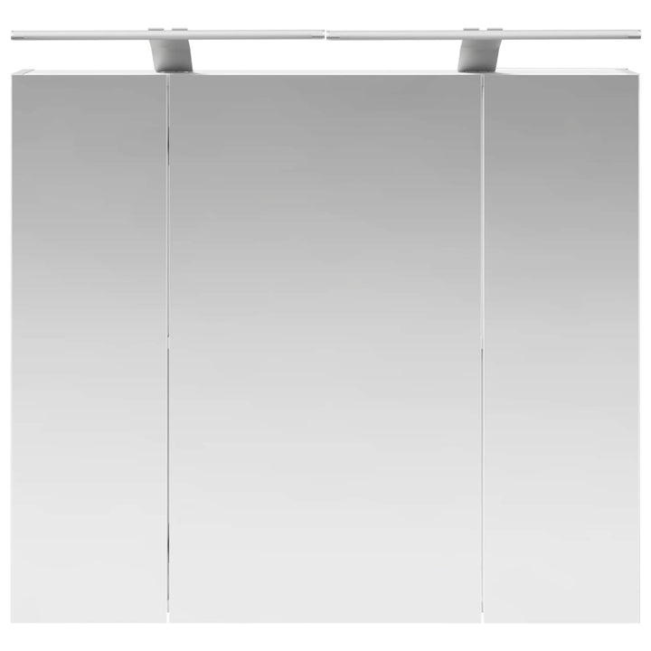 Badeværelsesspejlskab Hvid 80 x 14.5 x 70 cm Konstrueret træ