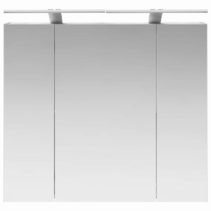 Badeværelsesspejlskab Sort eg 80 x 14.5 x 70 cm Konstrueret træ