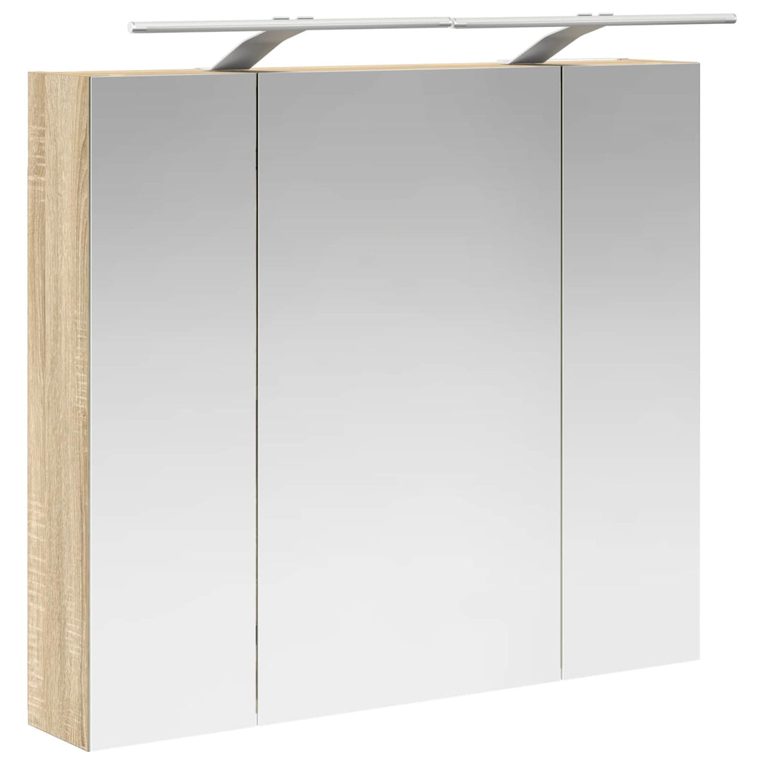Badeværelsesspejlskab med hylde Sonoma eg 80 x 14.5 x 70 cm