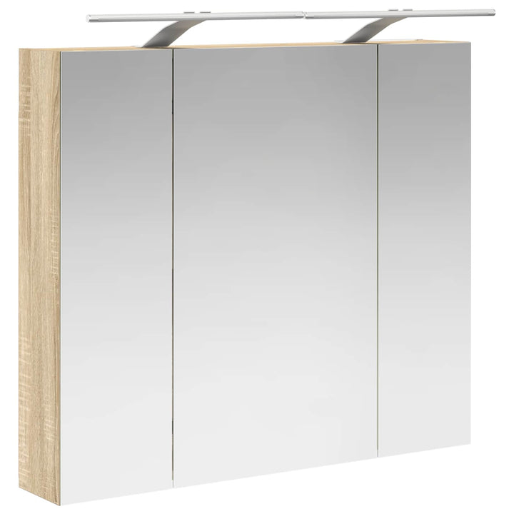 Badeværelsesspejlskab med hylde Sonoma eg 80 x 14.5 x 70 cm