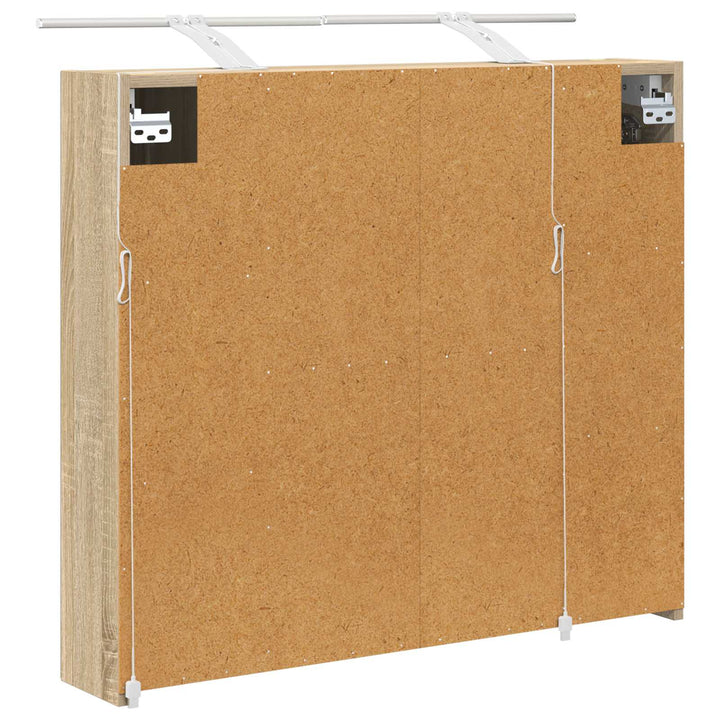 Badeværelsesspejlskab med hylde Sonoma eg 80 x 14.5 x 70 cm
