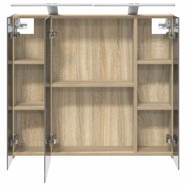 Badeværelsesspejlskab med hylde Sonoma eg 80 x 14.5 x 70 cm