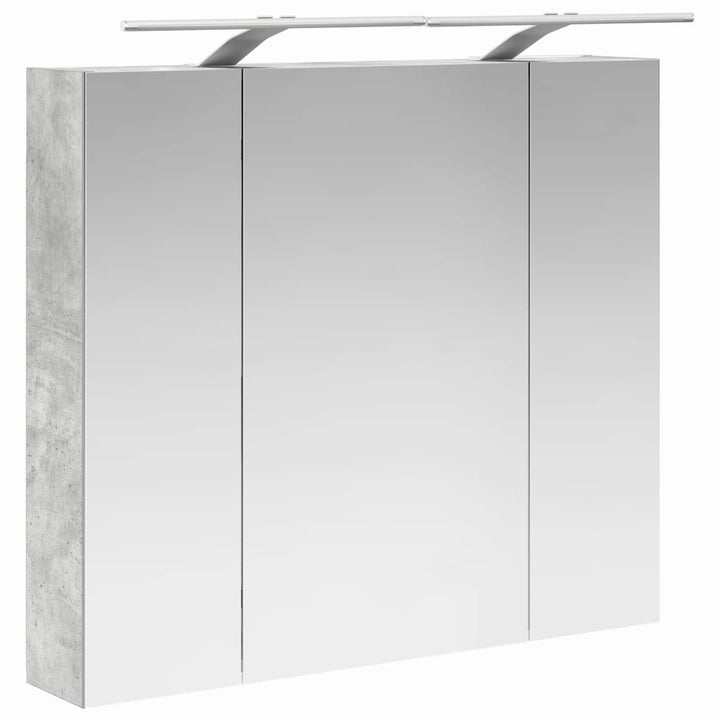 Badeværelsesspejlskab med hylde Beton Grå 80 x 14.5 x 70 cm
