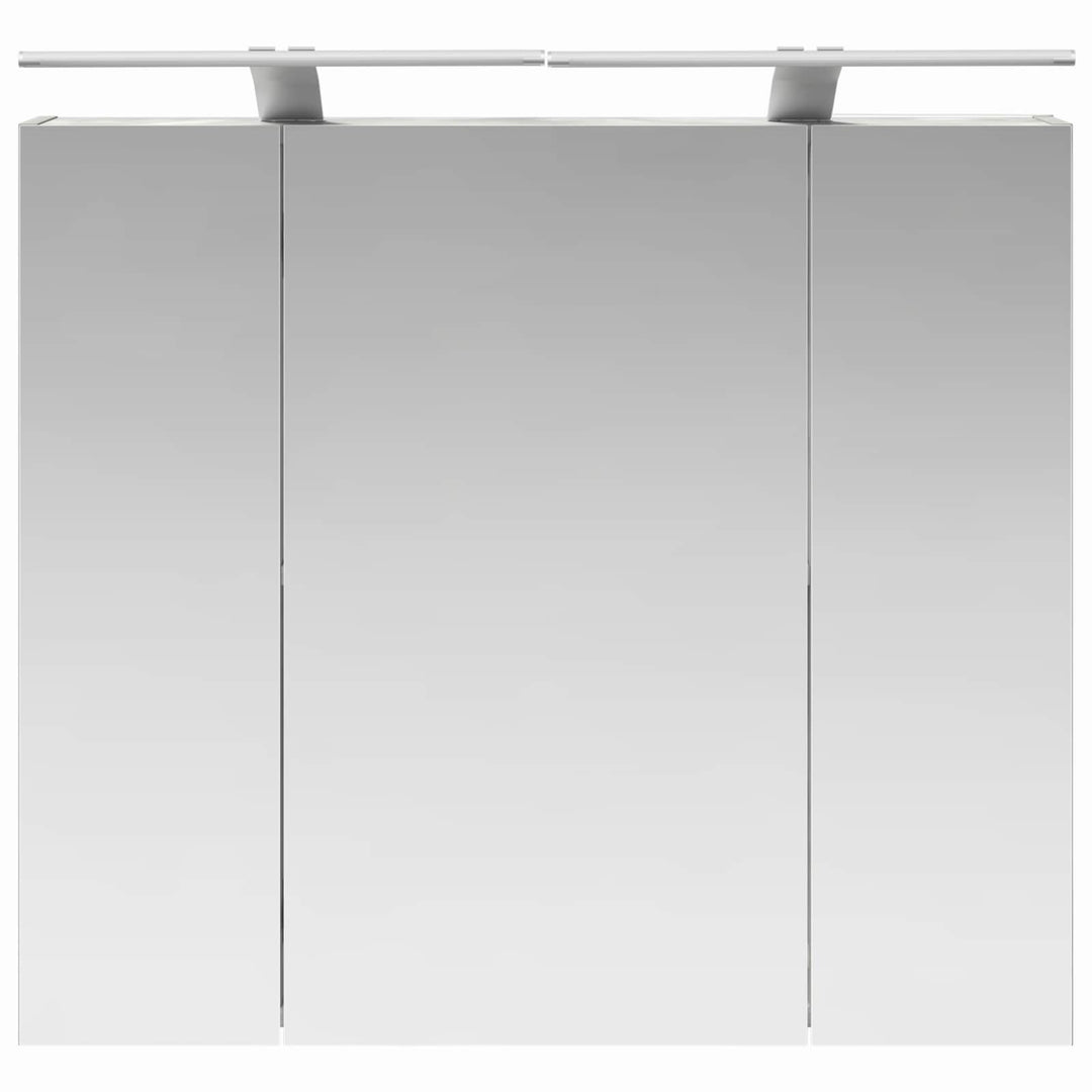 Badeværelsesspejlskab med hylde Beton Grå 80 x 14.5 x 70 cm