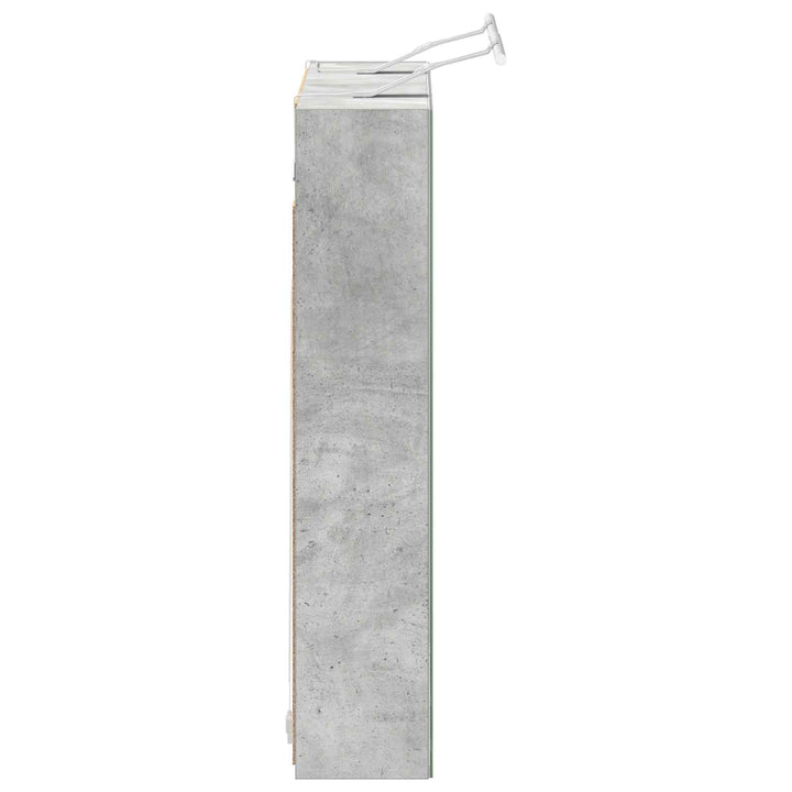 Badeværelsesspejlskab med hylde Beton Grå 80 x 14.5 x 70 cm