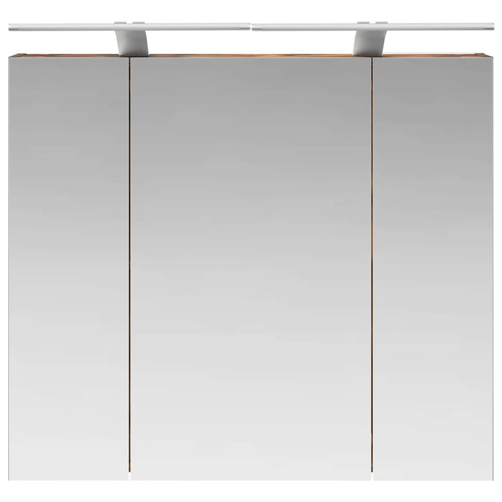 Badeværelsesspejlskab med hylde Røget eg 80 x 14.5 x 70 cm